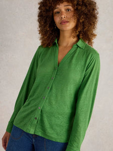 White Stuff Top Charlie Linen Blend