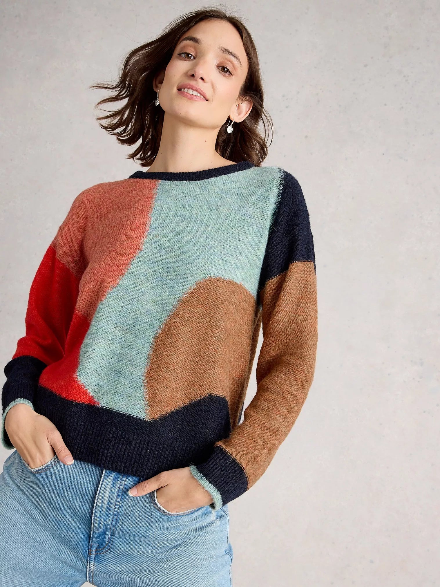 White Stuff Sweater Freya Abstract