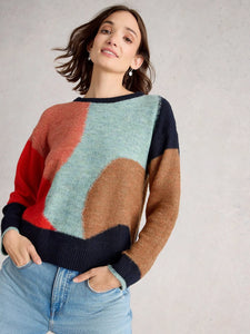 White Stuff Sweater Freya Abstract