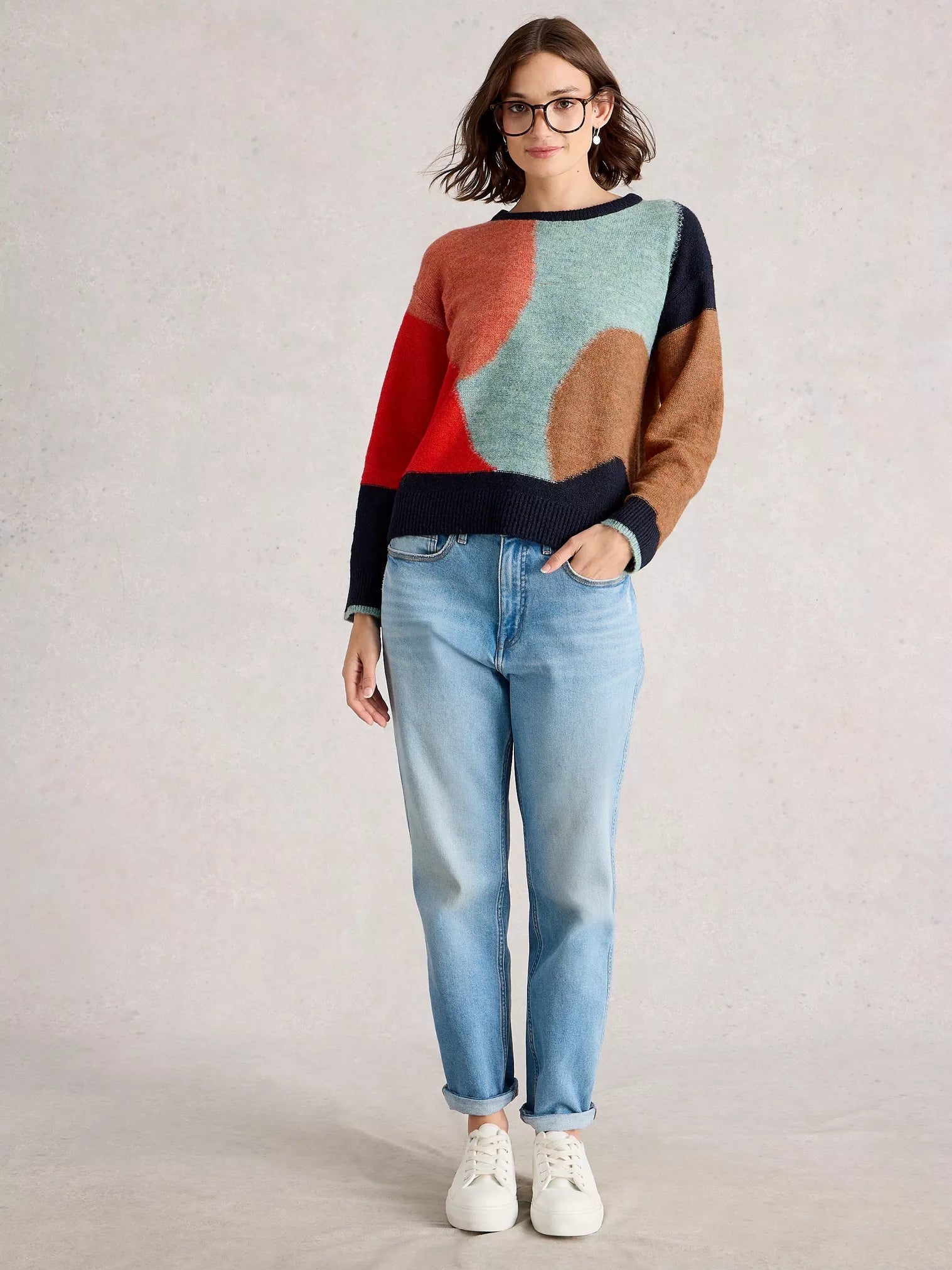 White Stuff Sweater Freya Abstract