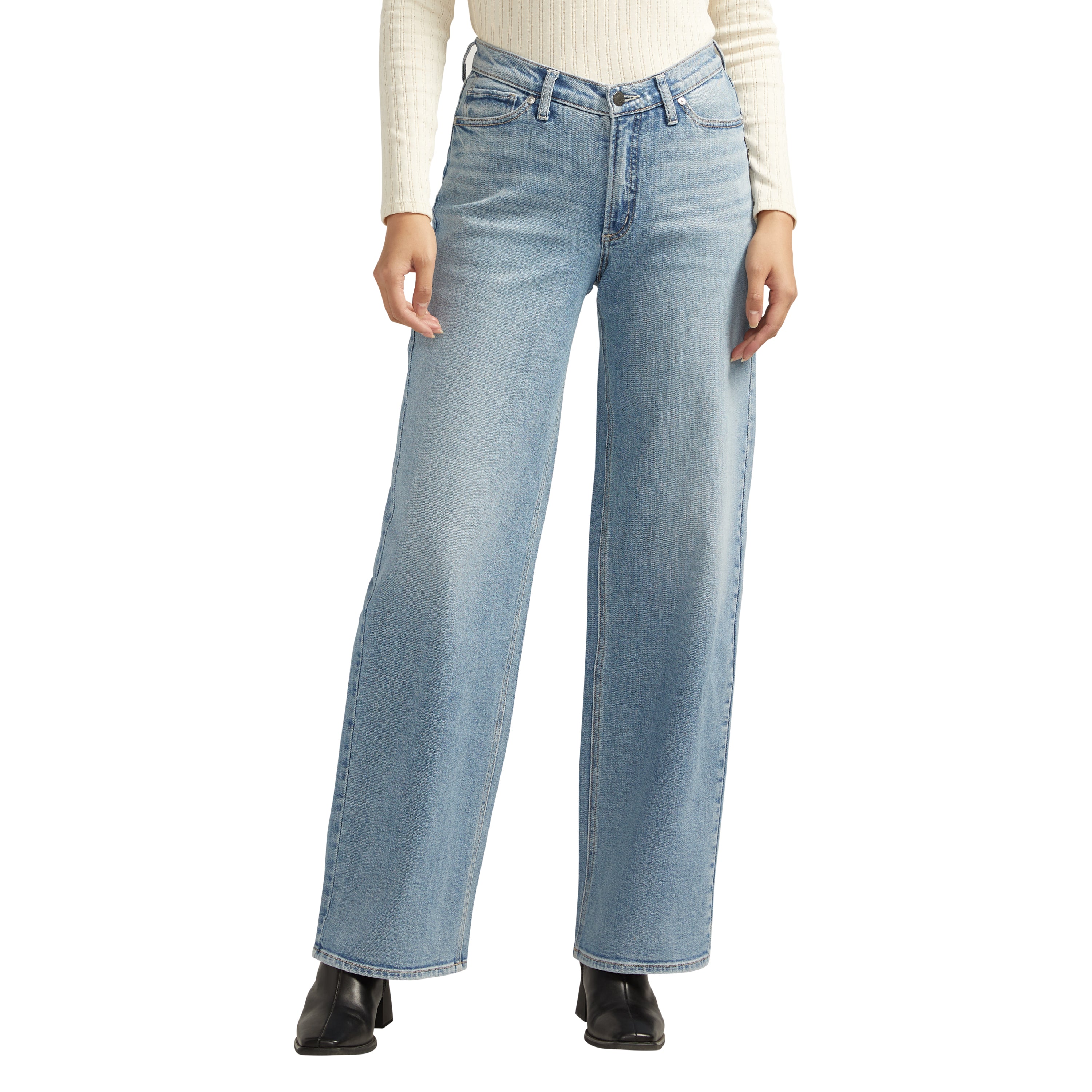 Silver Jean V-Front Wide Leg